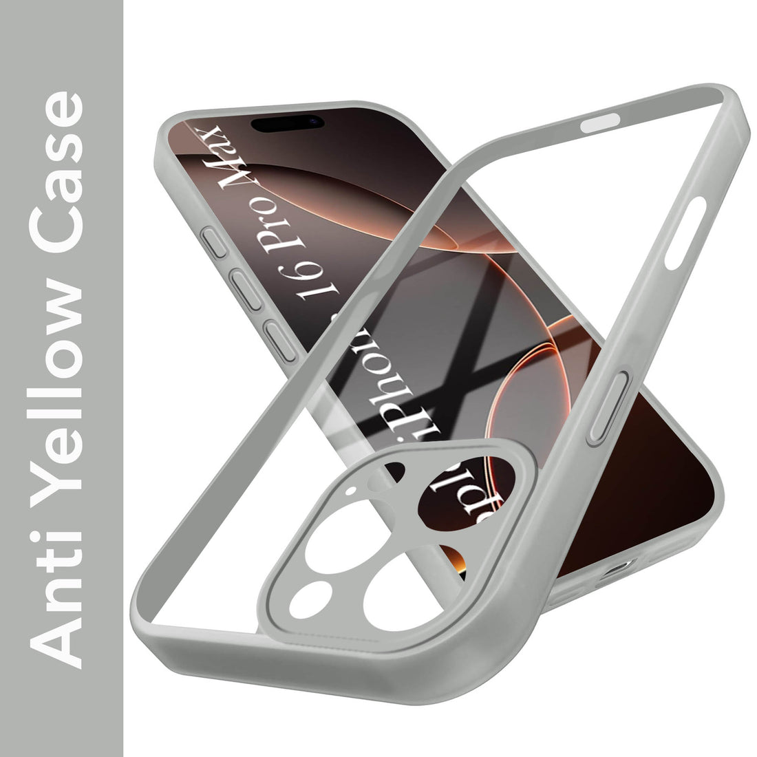 For Apple iPhone 16 Pro Max Back Cover Case (Lifetime Anti Yellow | Anti Scratch | Crystal Clear Shockproof)