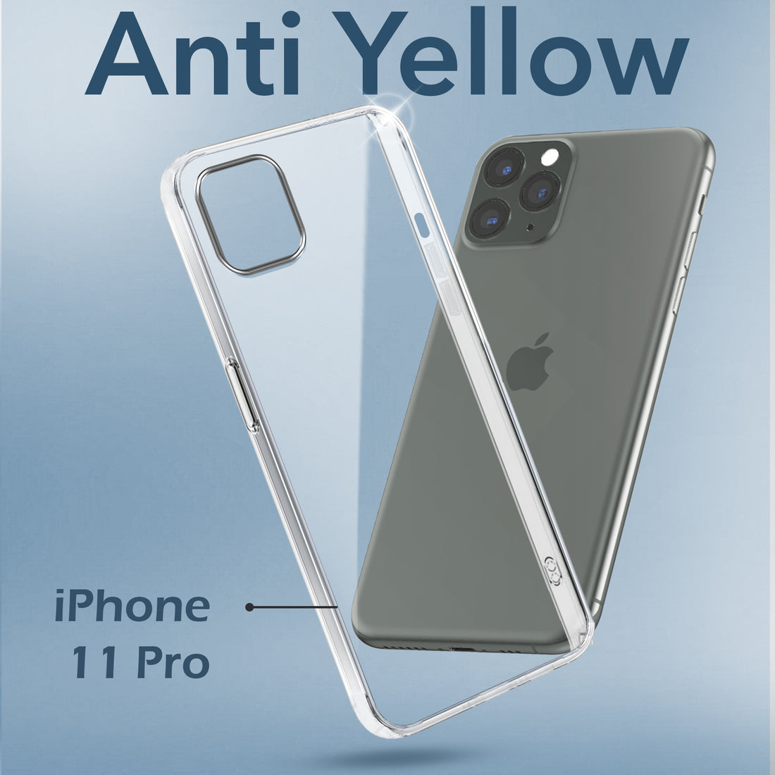 For Apple iPhone 11 Pro Back Cover Case (Hard Anti Yellow Clear Case | Drop & Camera Protection | Shockproof Polycarbonate)
