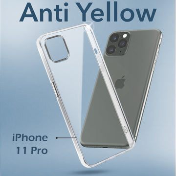 For Apple iPhone 11 Pro Back Cover Case (Hard Anti Yellow Clear Case | Drop & Camera Protection | Shockproof Polycarbonate)