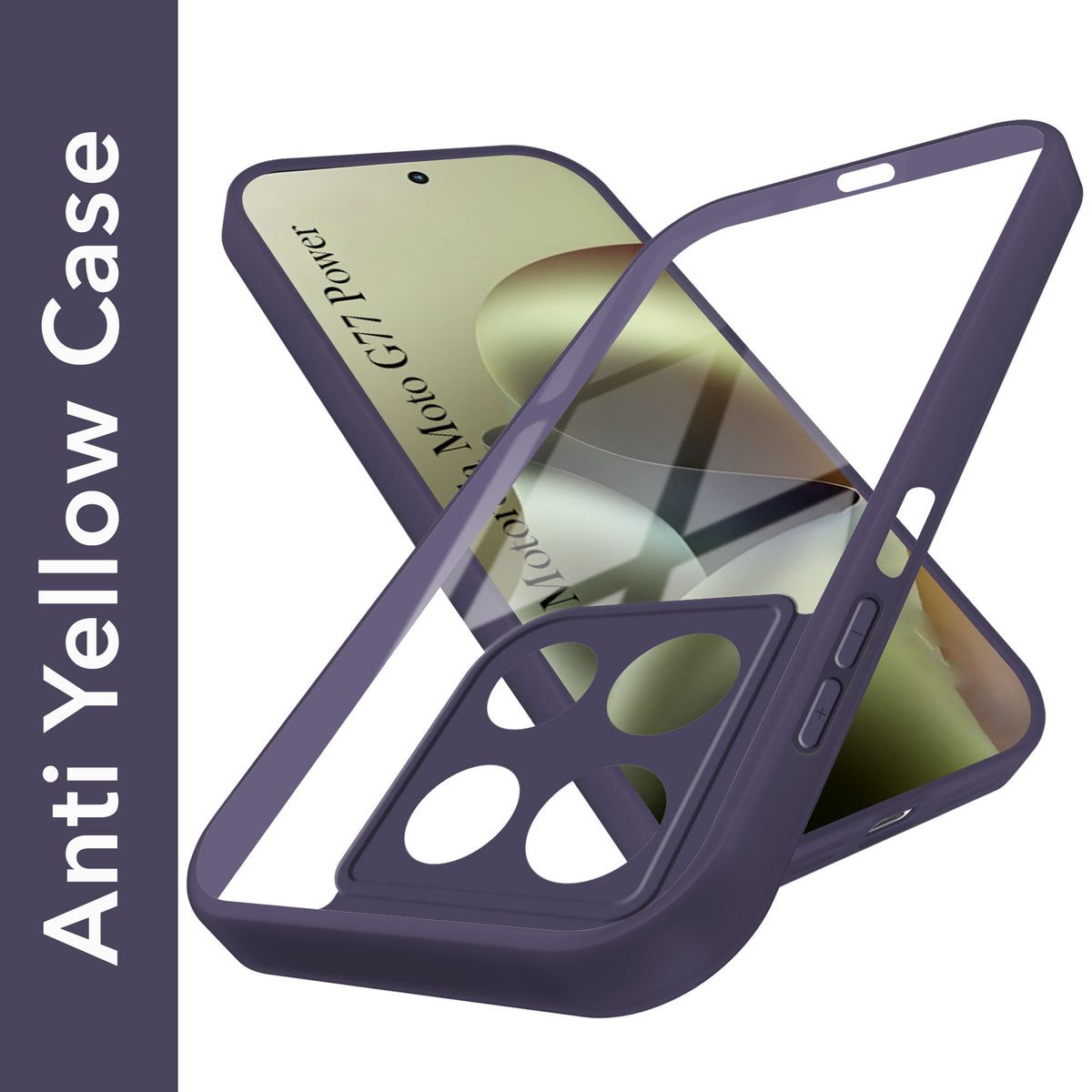 For Motorola Moto G77 Power Back Cover Case Ultra-Hybrid (Lifetime Anti Yellow | Anti Scratch | Crystal Clear Shockproof)