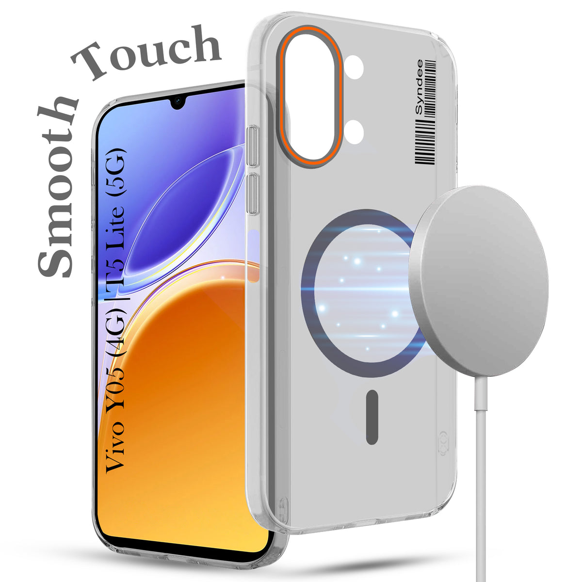 For Vivo Y05 4G | Vivo T5 Lite 5G Back Cover Case (Soft Touch | Camera Bump Protection | MagSafe Compatible | Matte Finish)