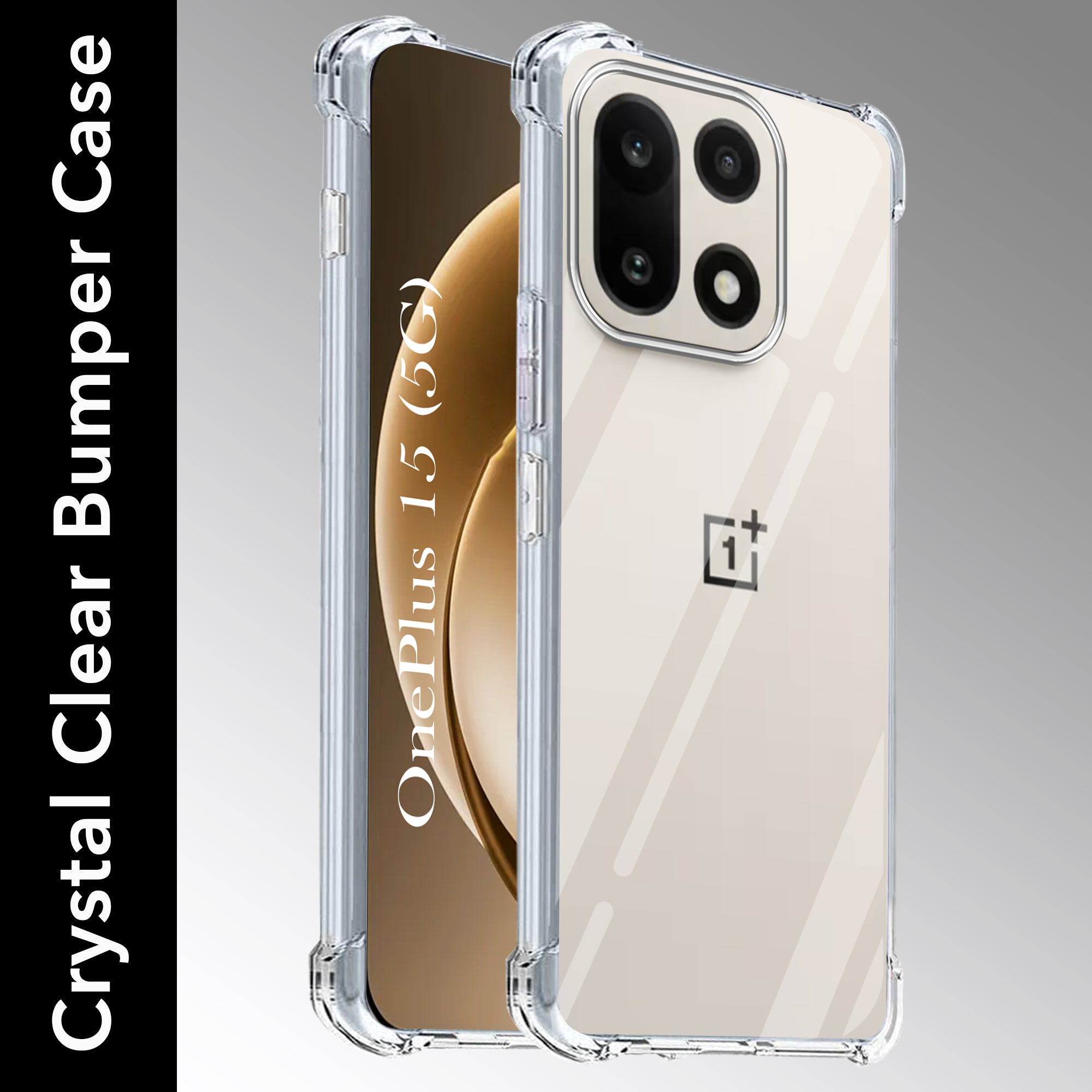 For OnePlus 15 5G  Back Cover Shockproof Crystal-Clear (Drop & Camera Protection | Hard Polycarbonate)