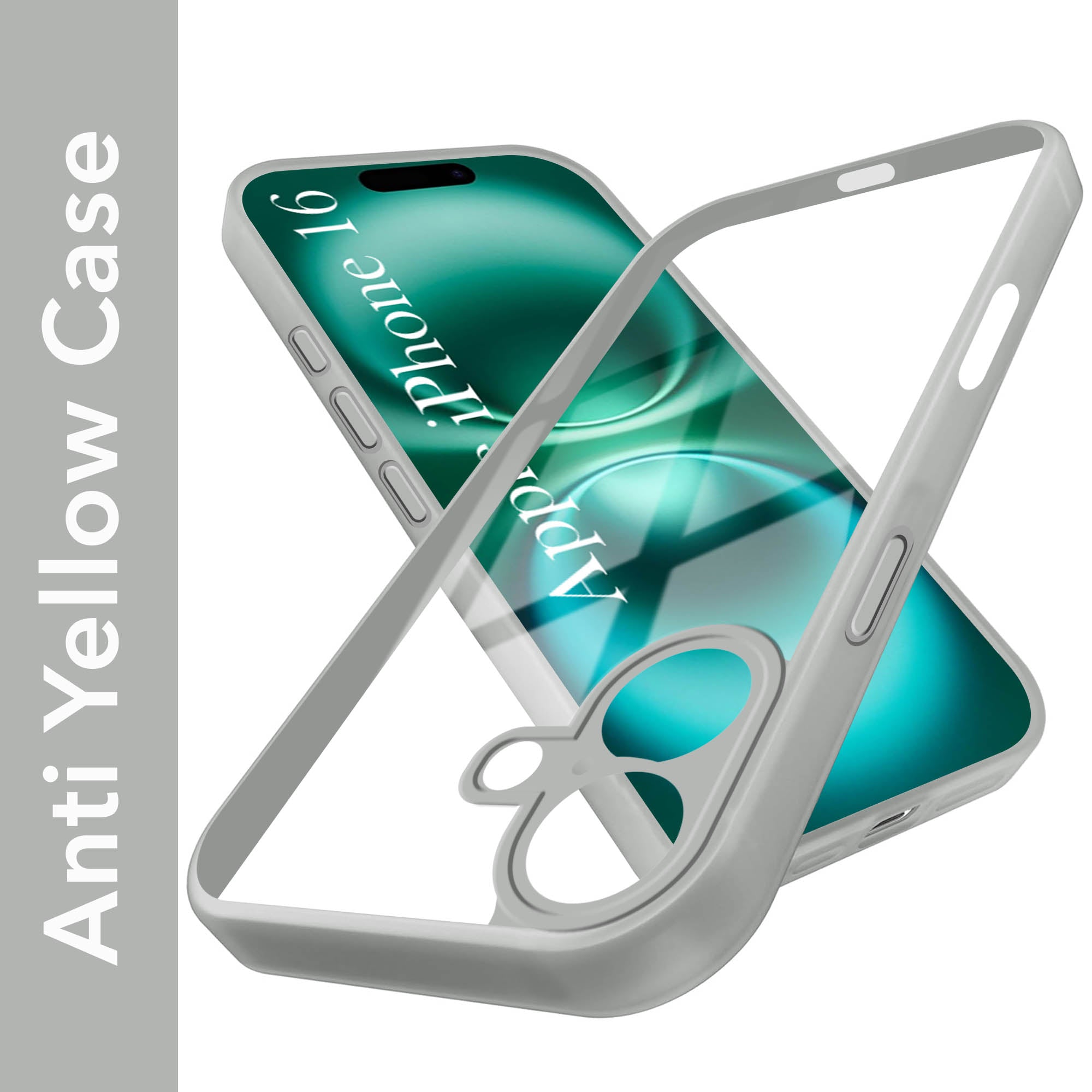 For Apple iPhone 16 Back Cover Case (Lifetime Anti Yellow | Anti Scratch | Crystal Clear Shockproof)