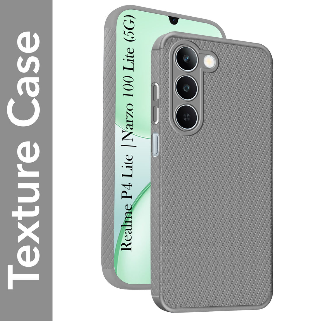 For Realme P4 Lite 5G | Realme Narzo 100 Lite 5G Back Cover Case Liquid Silicone (Camera Protection | Side Grip Texture | Soft and Flexible)