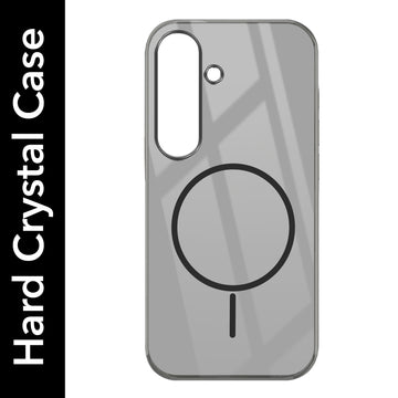 For Samsung Galaxy S25  Back Cover Case (Crystal Clear Case | MagSafe Wireless Charging Support | Hard Anti Yellow | Camera Protection Bump)