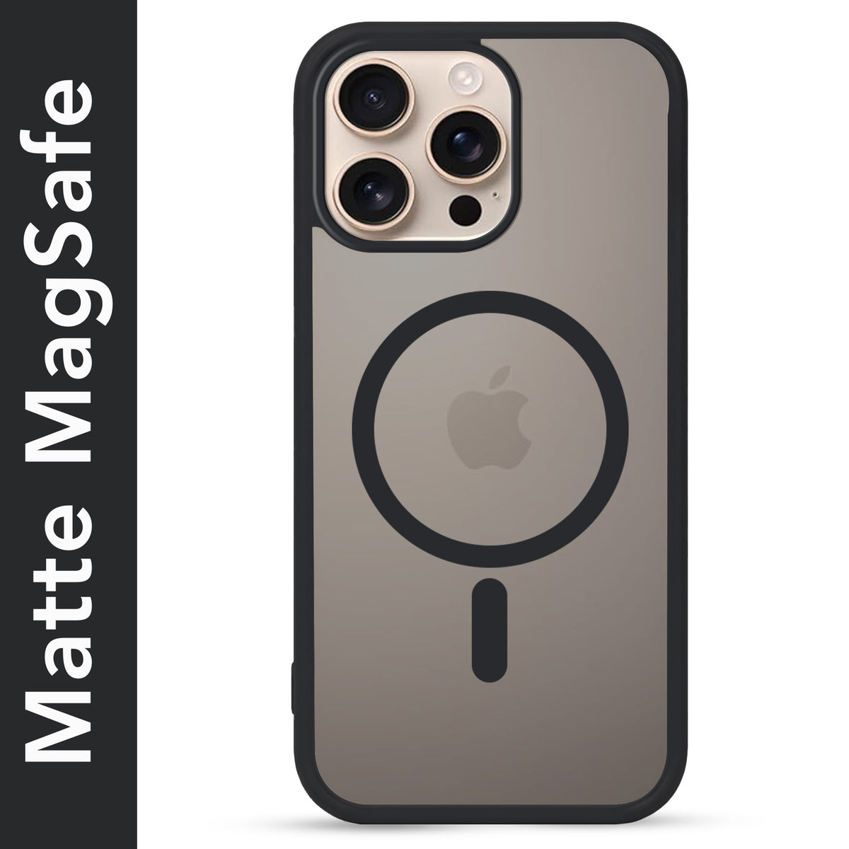 For Apple iPhone 16 Pro Matte Finish Back Case Cover (MagSafe Compatible | Translucent Soft Touch | Slim and Unbreakable)