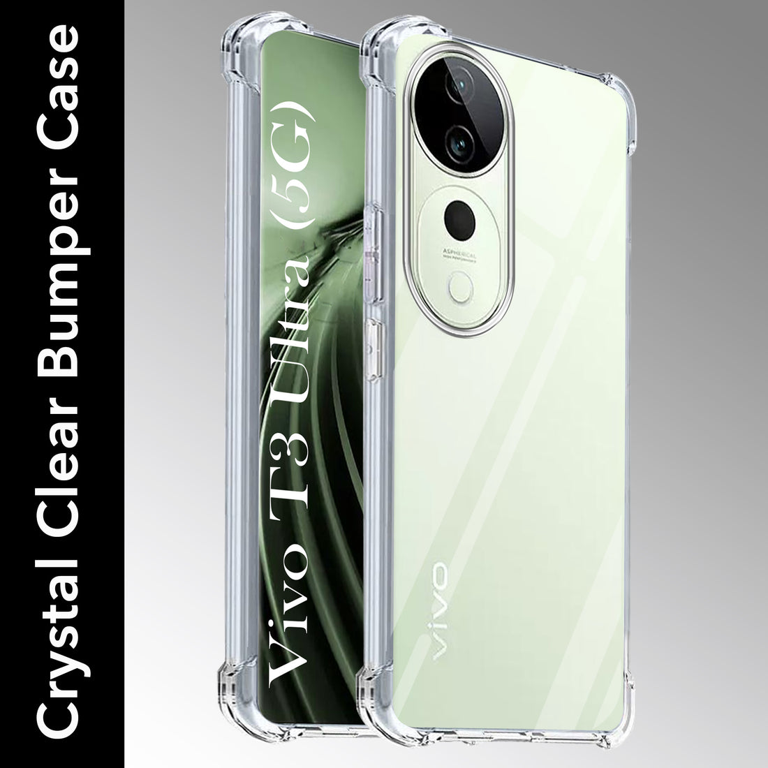 For Vivo T3 Ultra Shockproof Crystal-Clear Back Cover (Drop & Camera Protection | Hard Polycarbonate)