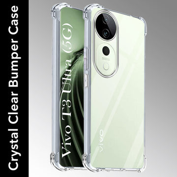 For Vivo T3 Ultra Shockproof Crystal-Clear Back Cover (Drop & Camera Protection | Hard Polycarbonate)