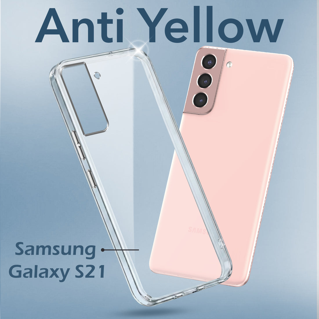 For Samsung Galaxy S21 5G | S21 4G Back Cover Case (Hard Anti Yellow Clear Case | Drop & Camera Protection | Shockproof Polycarbonate)