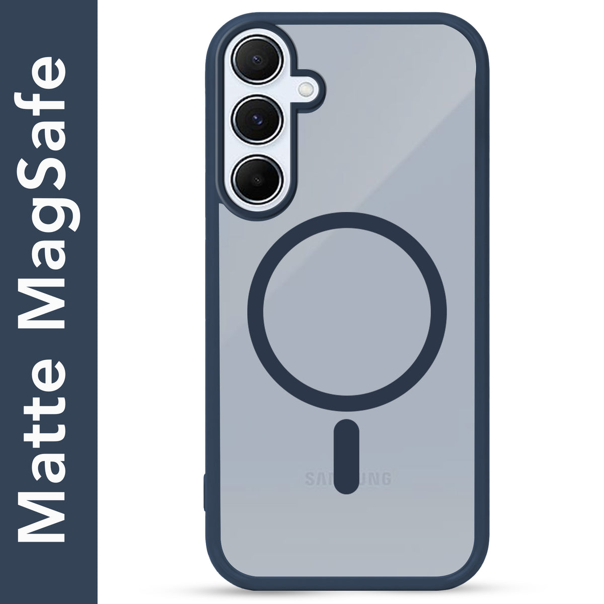 For Samsung Galaxy A55 5G Matte Finish Back Case Cover (MagSafe Compatible | Translucent Soft Touch | Slim and Unbreakable)