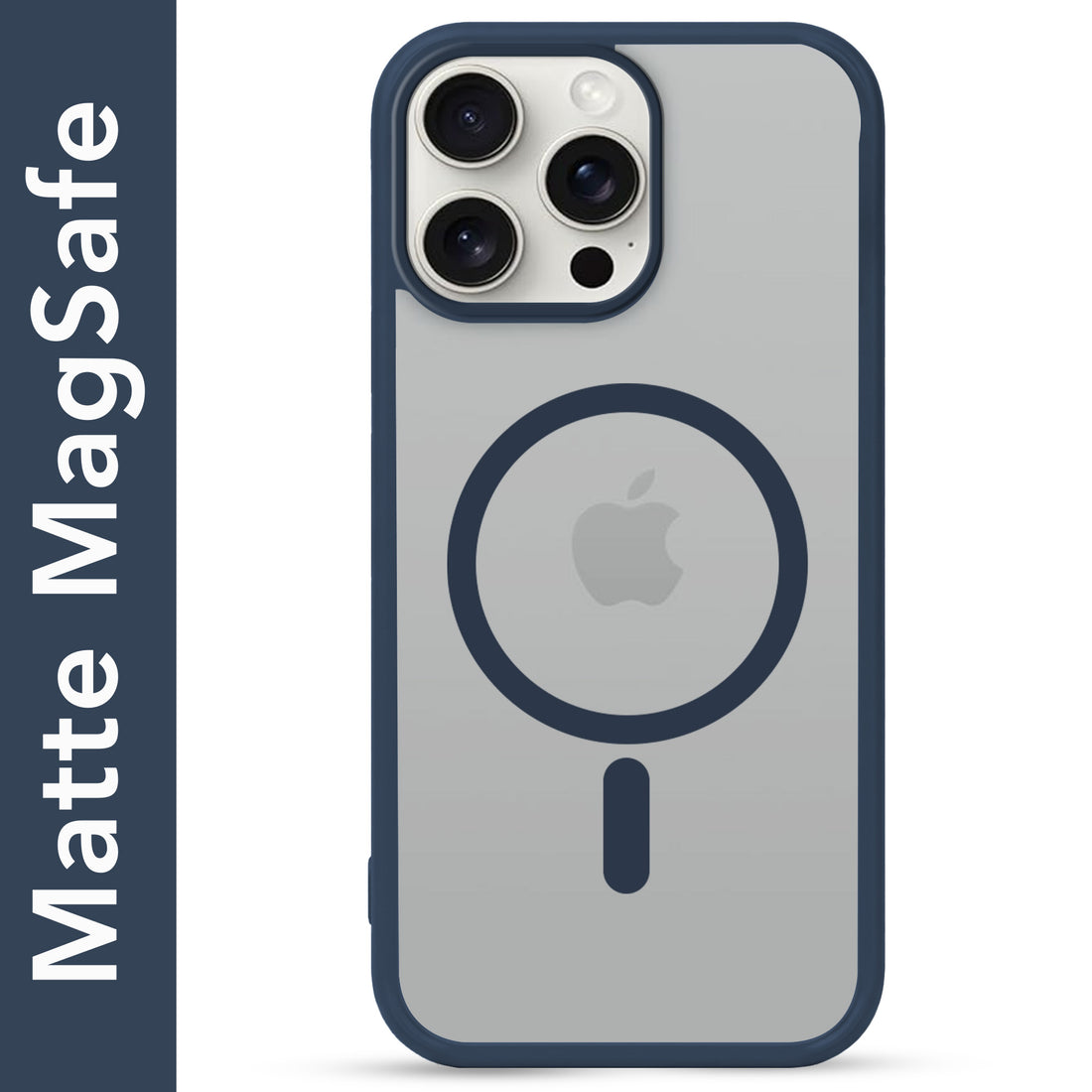 For Apple iPhone 15 Pro Matte Finish Back Case Cover (MagSafe Compatible | Translucent Soft Touch | Slim and Unbreakable)
