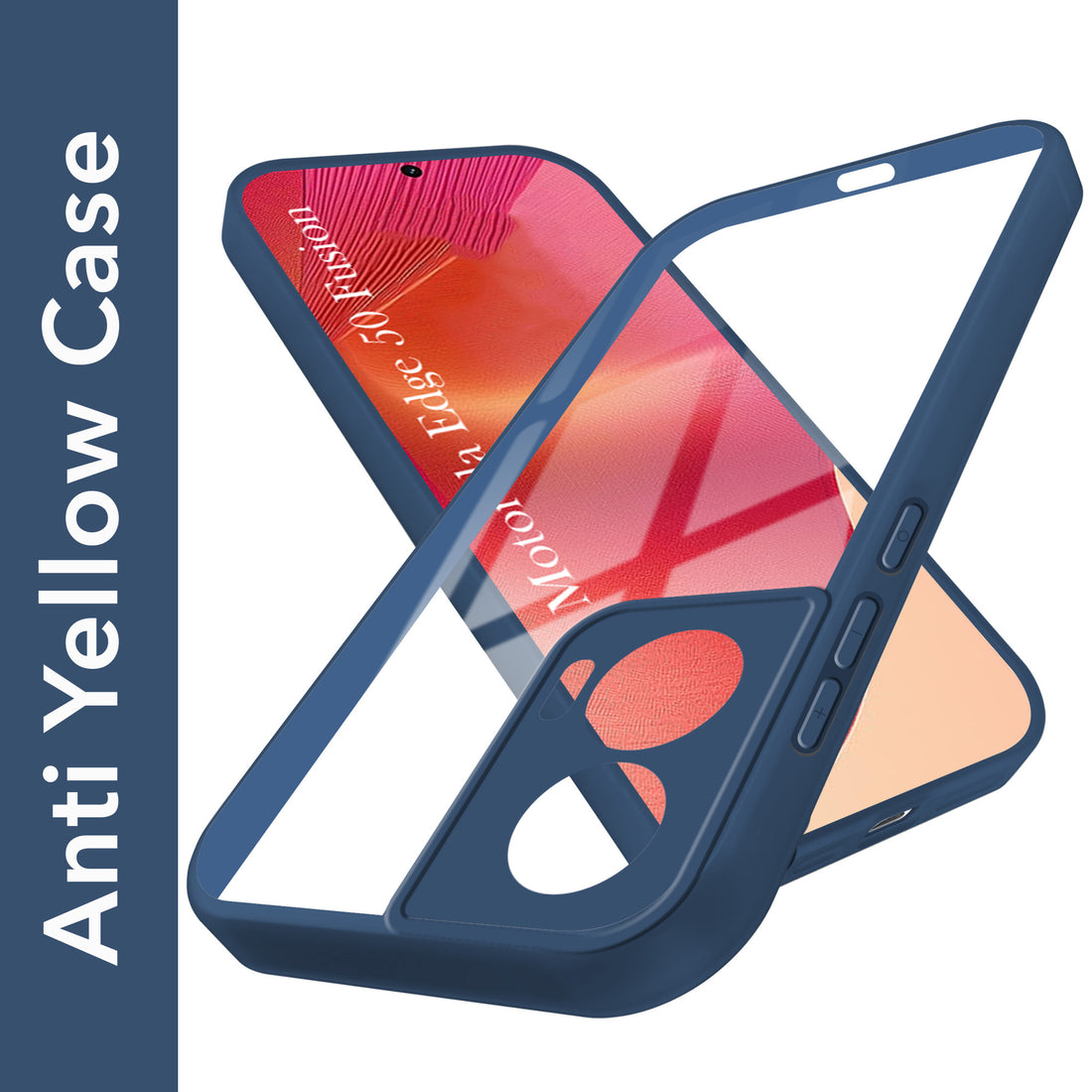 For Motorola Moto Edge 50 Fusion Back Cover Case (Lifetime Anti Yellow | Anti Scratch | Crystal Clear Shockproof)