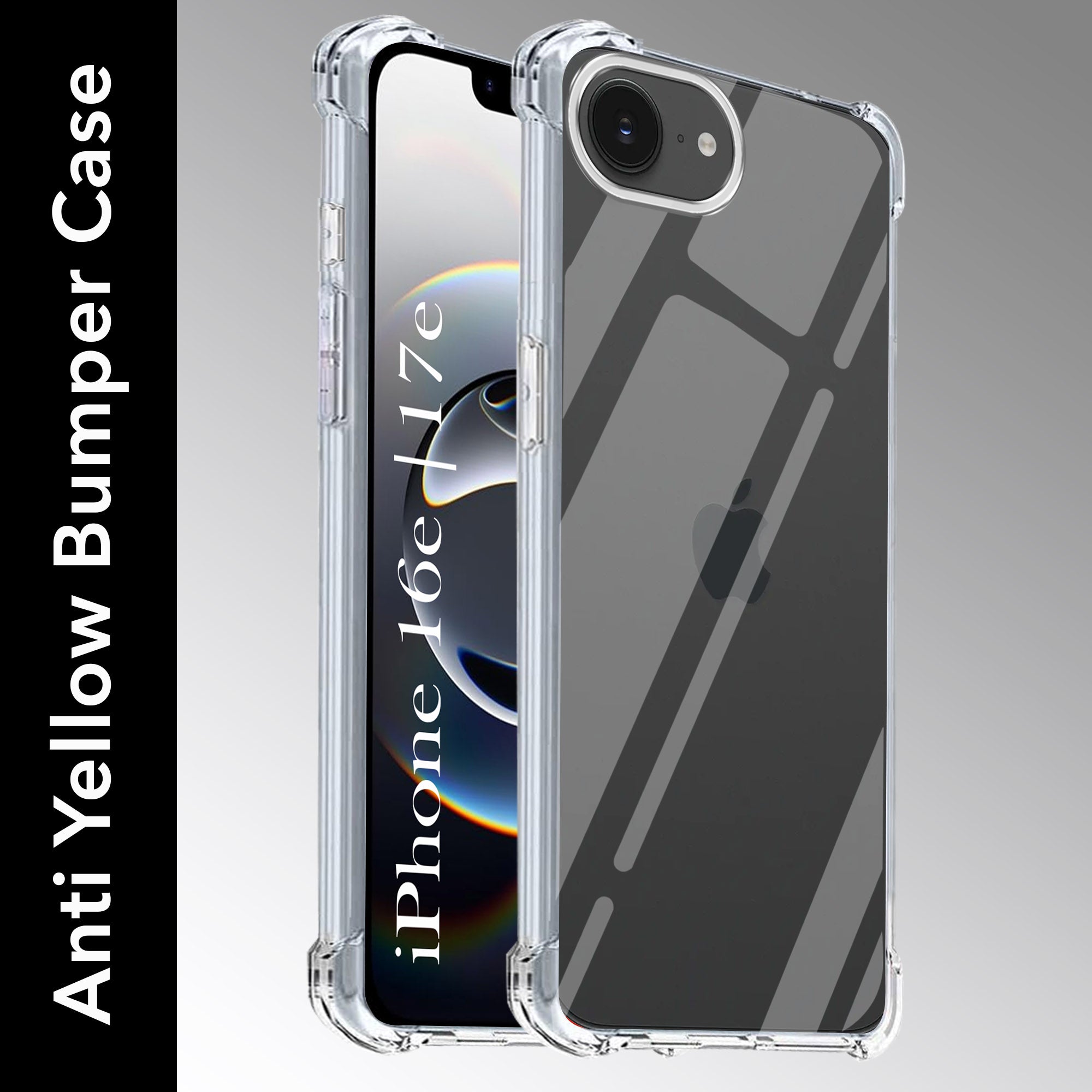 For Apple iPhone 16e | iPhone 17e Back Cover (Shockproof Crystal Clear Case |  Drop & Camera Protection | Hard Polycarbonate)