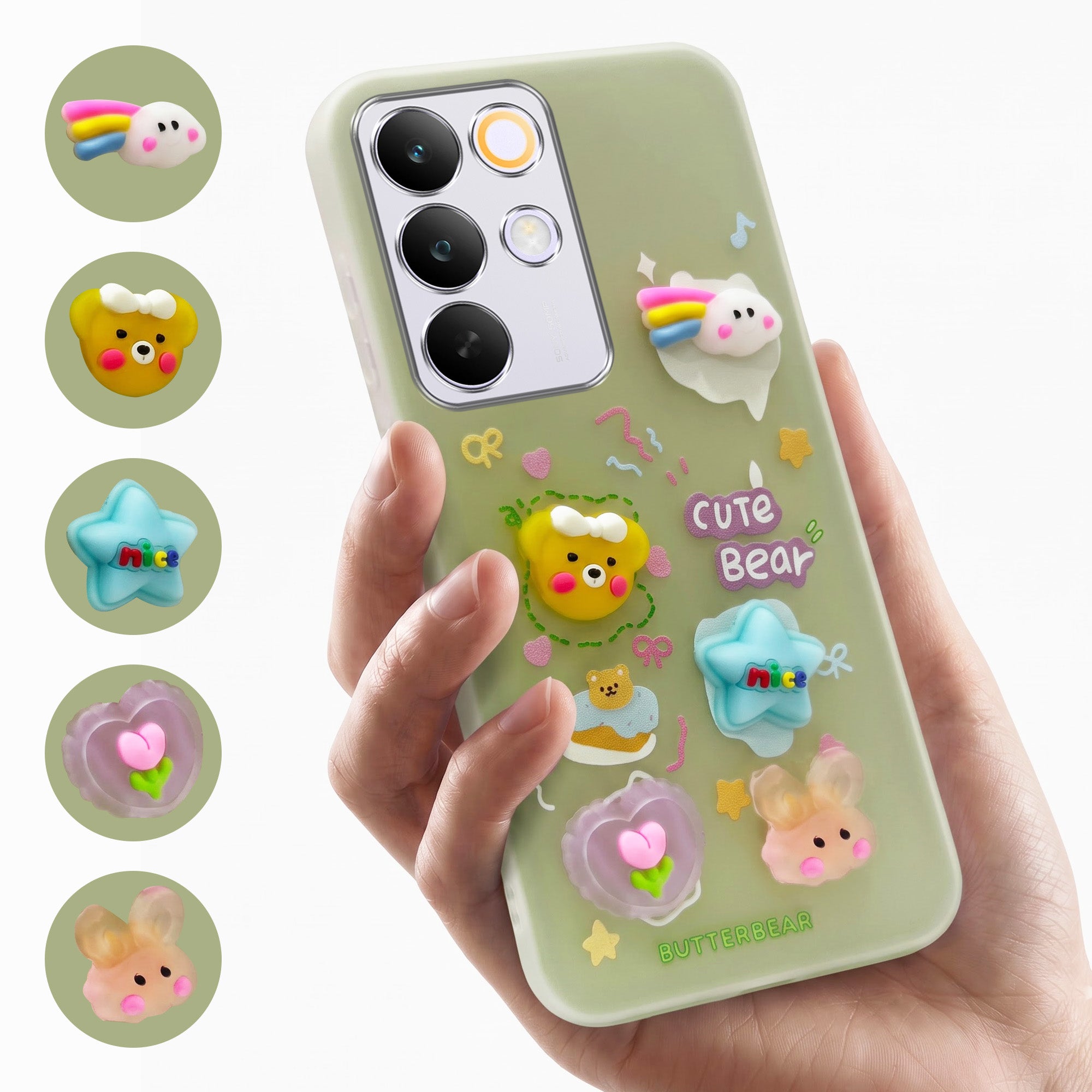 For Realme C85 5G | Realme Narzo 90x Back Cover Case (3D Cute Cartoons | Hard Back Side Soft | Matte Premium Finish | HD Printing)
