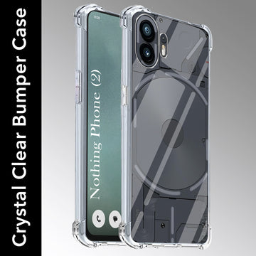For Nothing Phone 2 Shockproof Crystal-Clear Back Cover (Drop & Camera Protection | Hard Polycarbonate)
