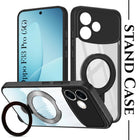 For Oppo F33 Pro 5G Back Cover Case (Kick Stand Ring Holder | Life time Anti Yellow | Camera Protection)