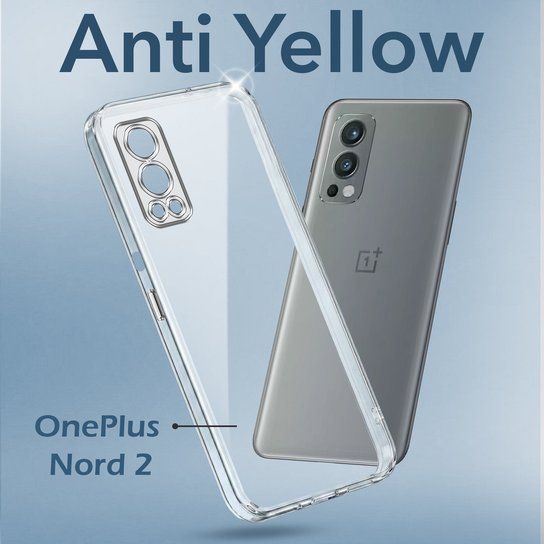 For OnePlus Nord 2 5G Back Cover Case (Hard Anti Yellow Clear Case | Drop & Camera Protection | Shockproof Polycarbonate)