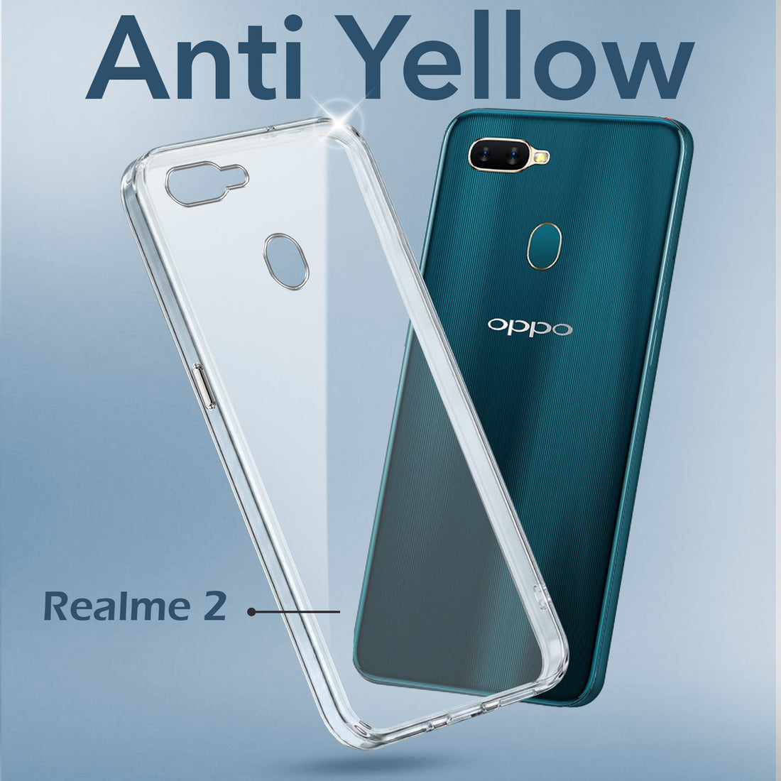 For Oppo A7 Back Cover Case (Hard Anti Yellow Clear Case | Sleek Hard Crystal Clear | Drop & Camera Protection | Shockproof Polycarbonate)