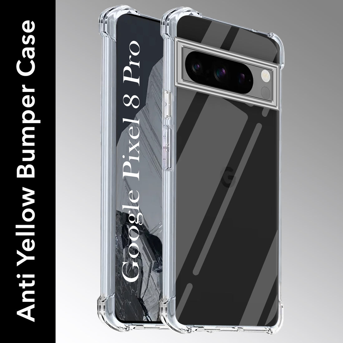 For Google Pixel 8 Pro Back Cover (Shockproof Crystal Clear Case |  Drop & Camera Protection | Hard Polycarbonate)