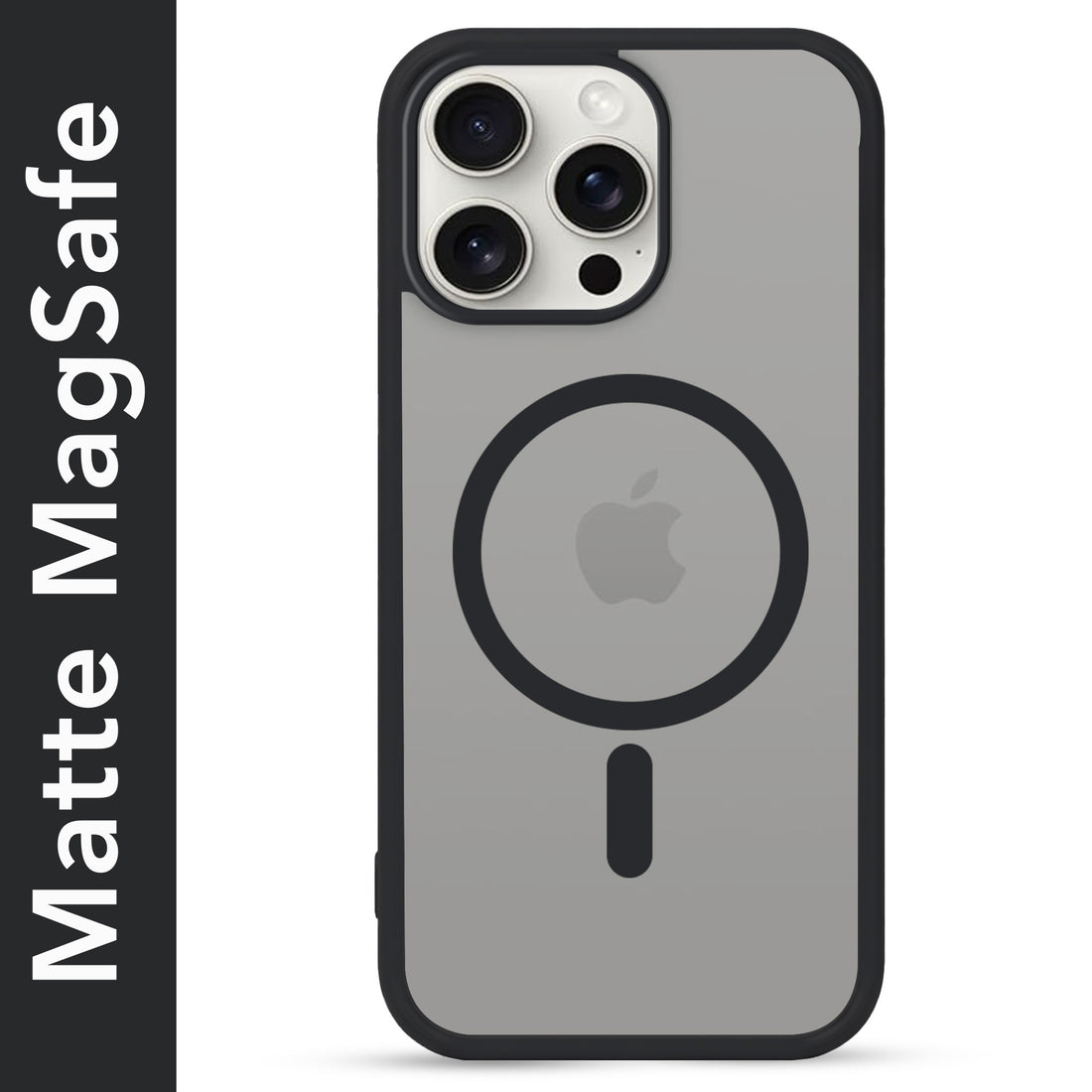 For Apple iPhone 15 Pro Matte Finish Back Case Cover (MagSafe Compatible | Translucent Soft Touch | Slim and Unbreakable)