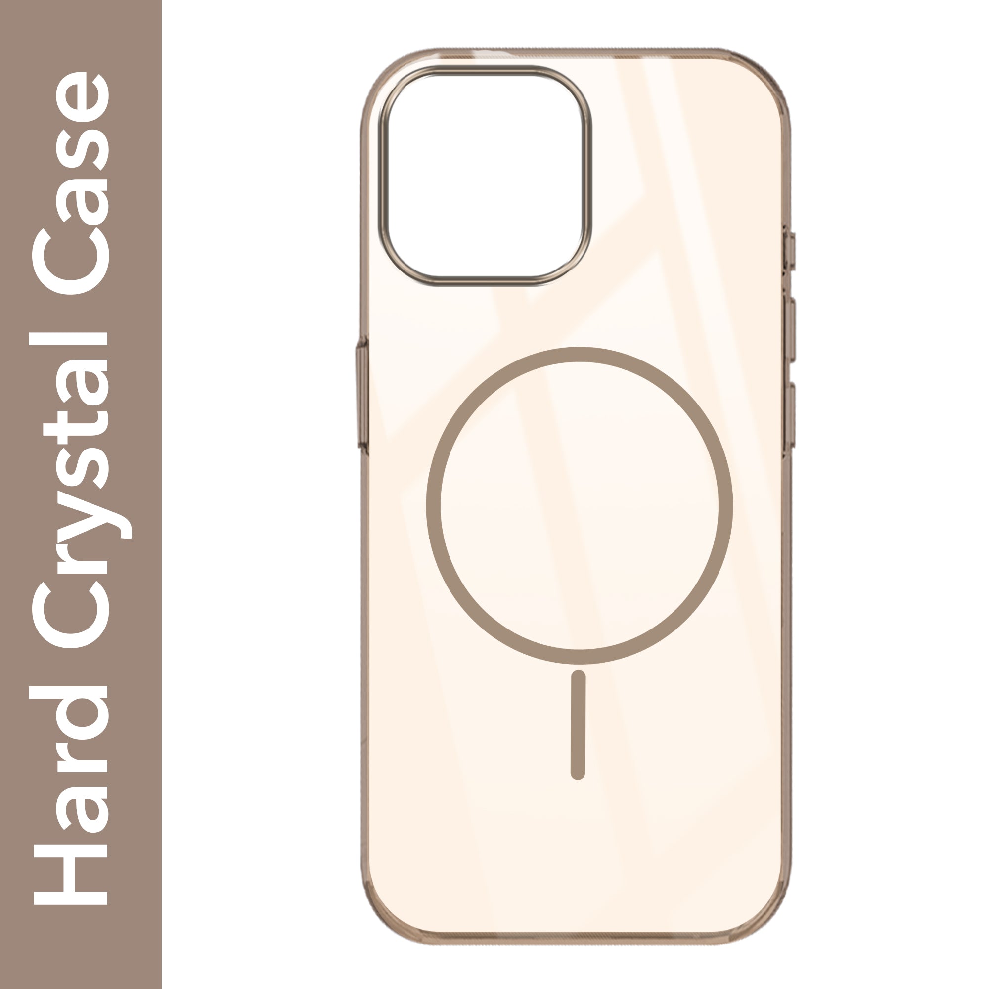 For Apple iPhone 13 Pro Max Back Cover Case (Crystal Clear Case | MagSafe Wireless Charging Support | Hard Anti Yellow | Camera Protection Bump)