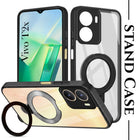 For Vivo T2x Back Cover Case (Kick Stand Ring Holder | Life time Anti Yellow | Camera Protection)
