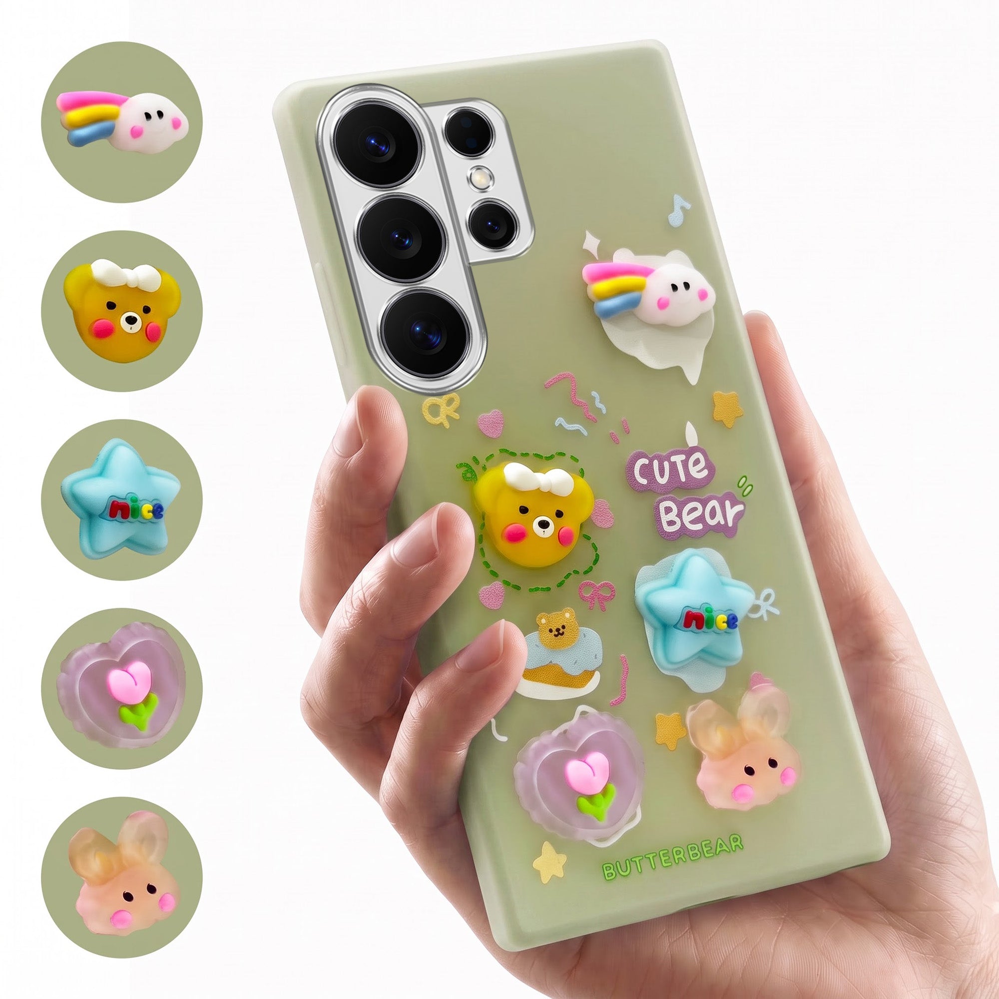 For Samsung Galaxy S26 Ultra Back Cover Case (3D Cute Cartoons | Hard Back Side Soft | Matte Premium Finish | HD Printing)