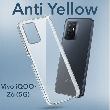 For Vivo iQOO Z6 5G Back Cover Case (Hard Anti Yellow Clear Case | Drop & Camera Protection | Shockproof Polycarbonate)