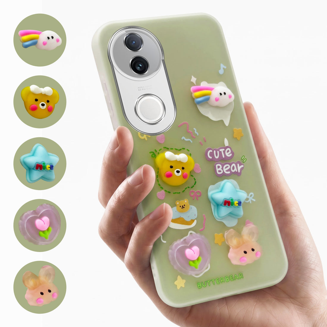 For Vivo iQOO Z10R Back Cover Case (3D Cute Cartoons | Hard Back Side Soft | Matte Premium Finish | HD Printing)