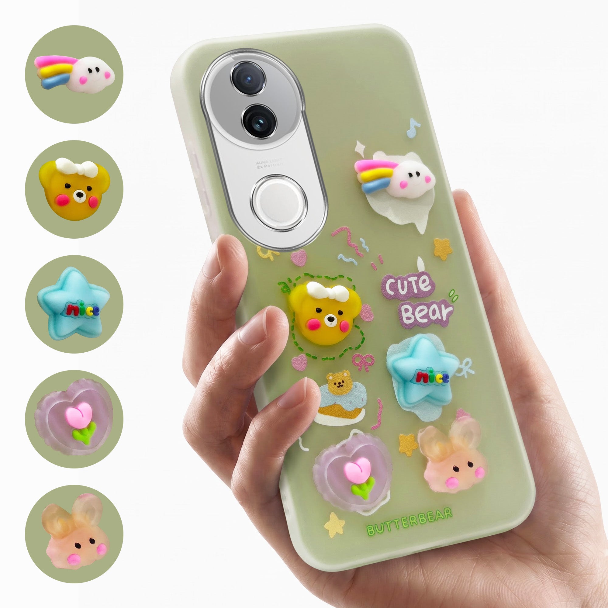 For Vivo iQOO Z10R Back Cover Case (3D Cute Cartoons | Hard Back Side Soft | Matte Premium Finish | HD Printing)