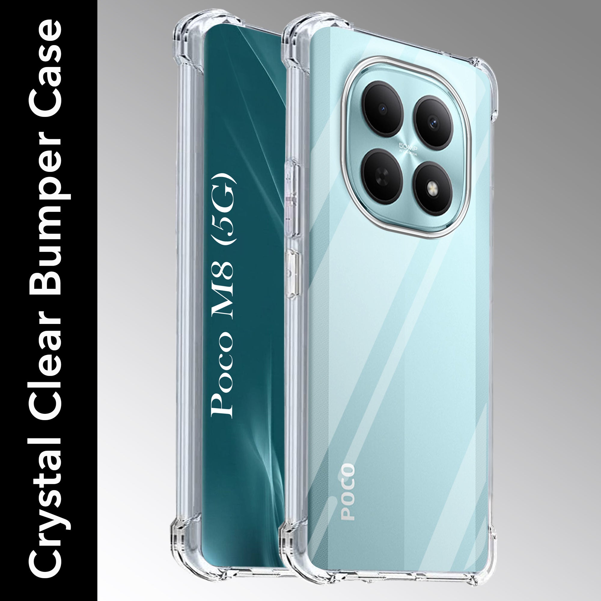 For Poco M8 5G Back Cover Shockproof Crystal-Clear (Drop & Camera Protection | Hard Polycarbonate)