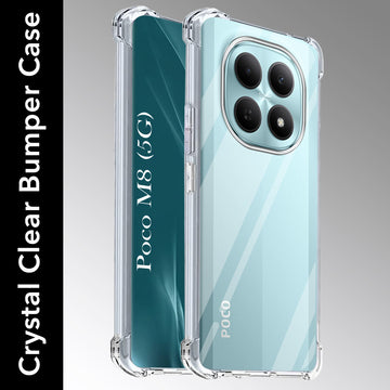 For Poco M8 5G Back Cover Shockproof Crystal-Clear (Drop & Camera Protection | Hard Polycarbonate)