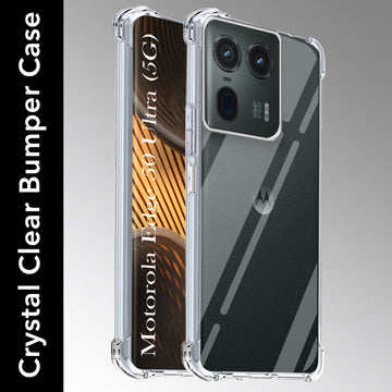For Motorola Moto Edge 50 Ultra 5G Back Cover Shockproof Crystal-Clear (Drop & Camera Protection | Hard Polycarbonate)