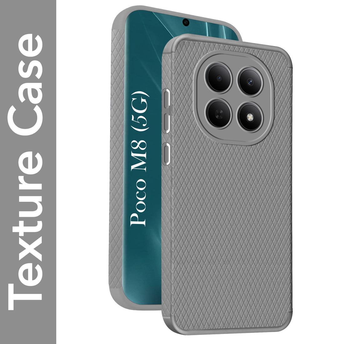 For Poco M8 5G Back Cover Case Liquid Silicone (Camera Protection | Side Grip Texture | Soft and Flexible)