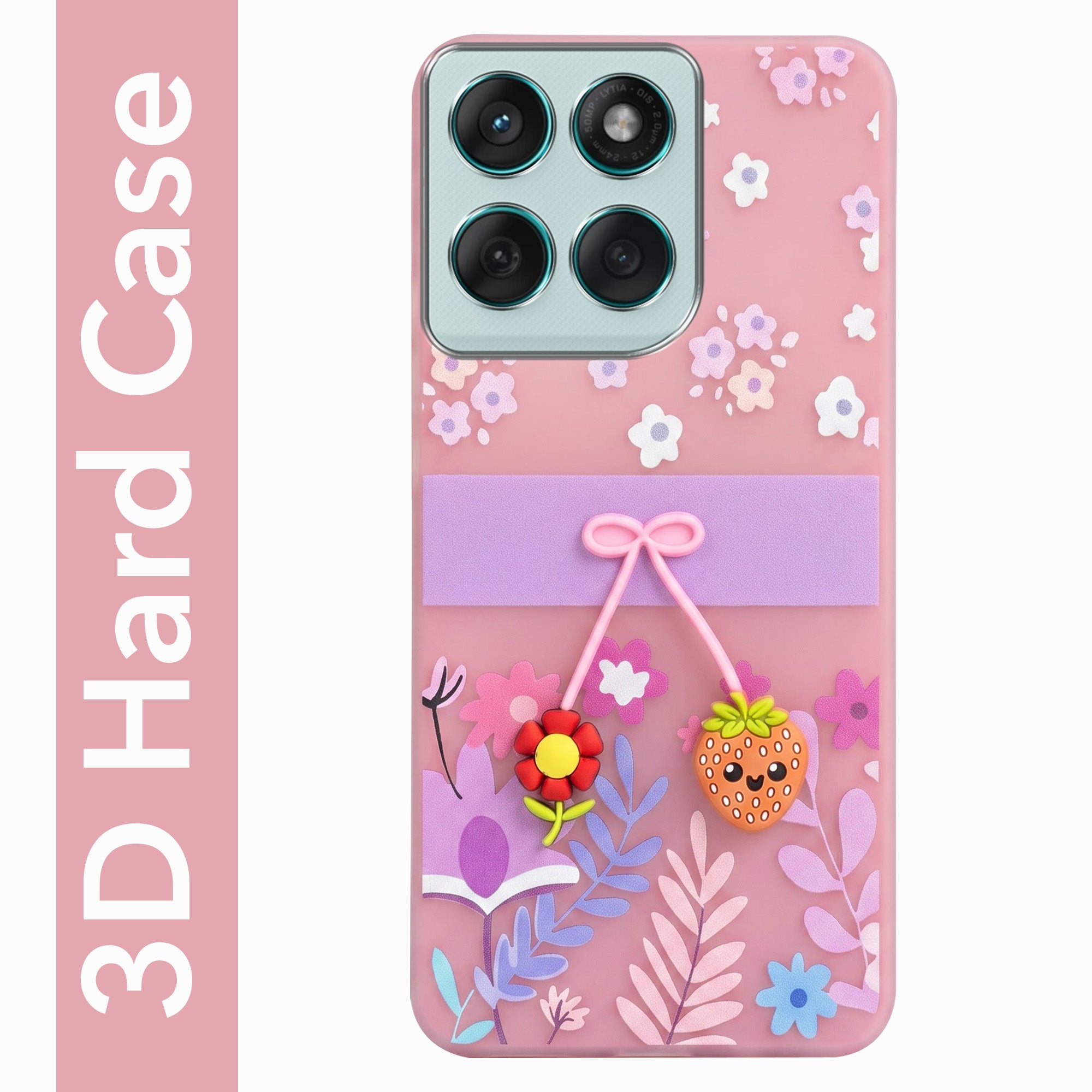For Motorola Moto Edge 60 Fusion Back Cover Case (3D Cute Cartoons | Hard Back Side Soft | Matte Premium Finish | HD Printing)