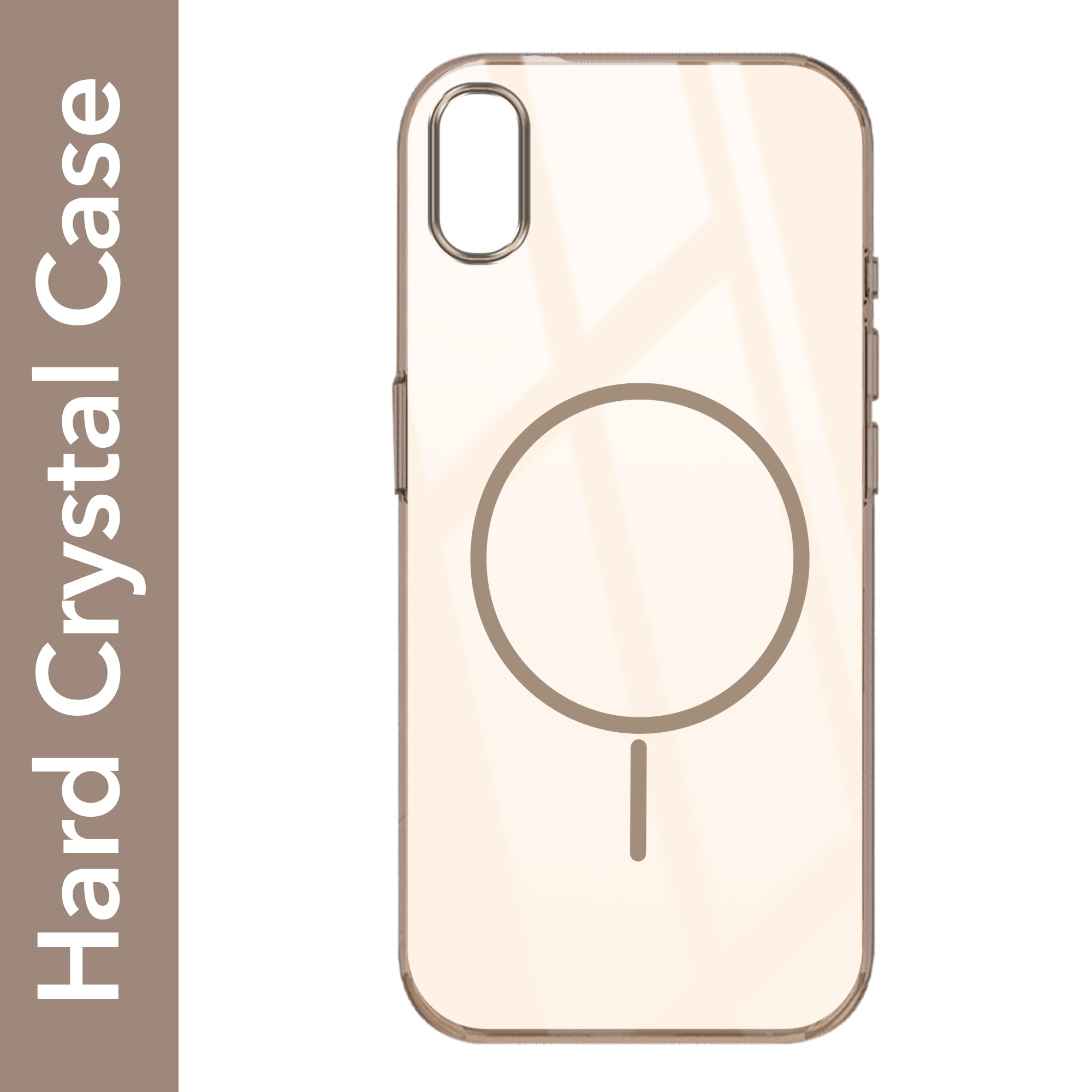 For Apple iPhone XR Back Cover Case (Crystal Clear Case | MagSafe Wireless Charging Support | Hard Anti Yellow | Camera Protection Bump)