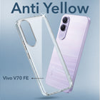 For Vivo V70 FE 5G Back Cover Case Lifetime Anti-Yellow Clear (Sleek Hard Crystal | Shockproof and Camera Protection)
