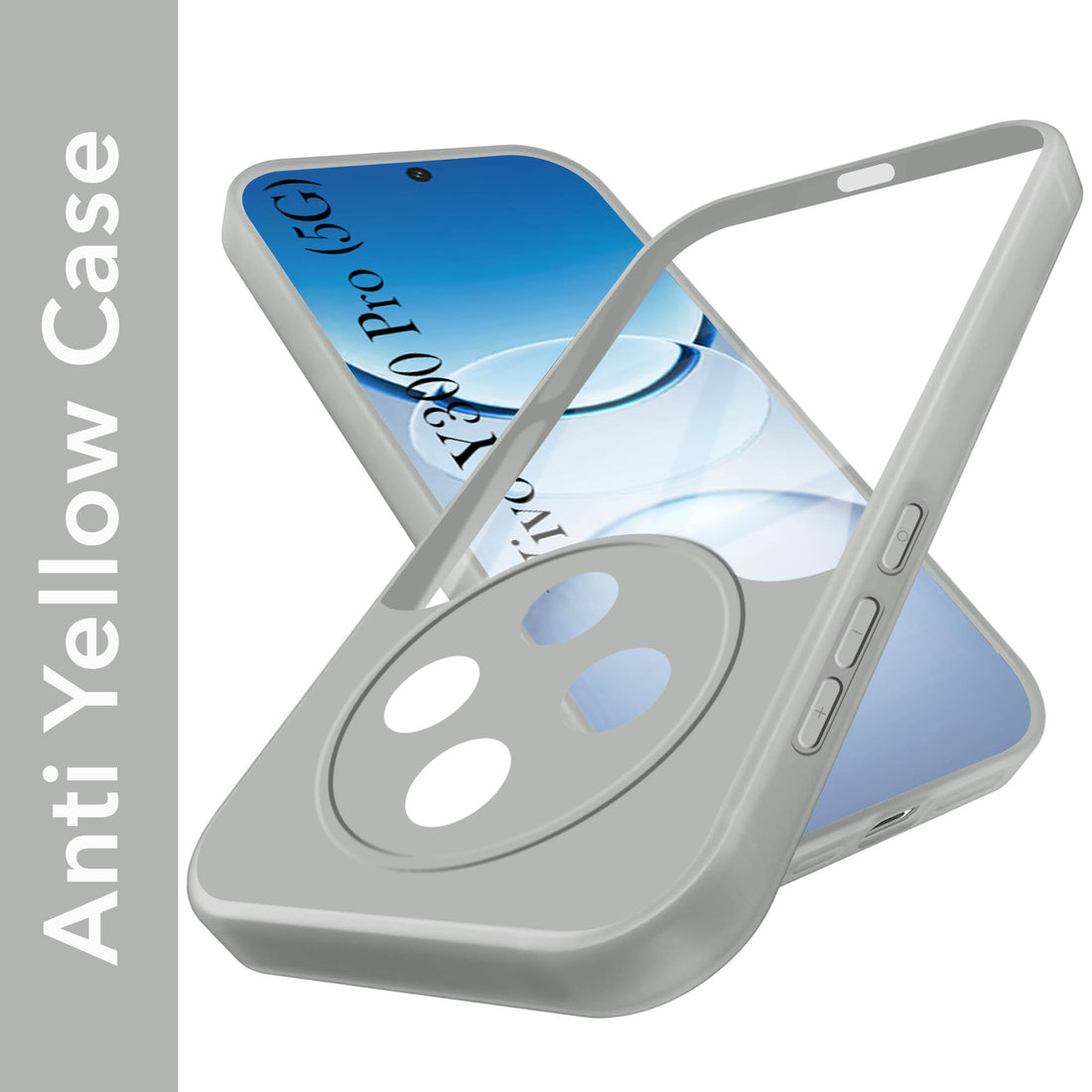 For Vivo Y300 Pro Back Cover Case (Lifetime Anti Yellow | Anti Scratch | Crystal Clear Shockproof)