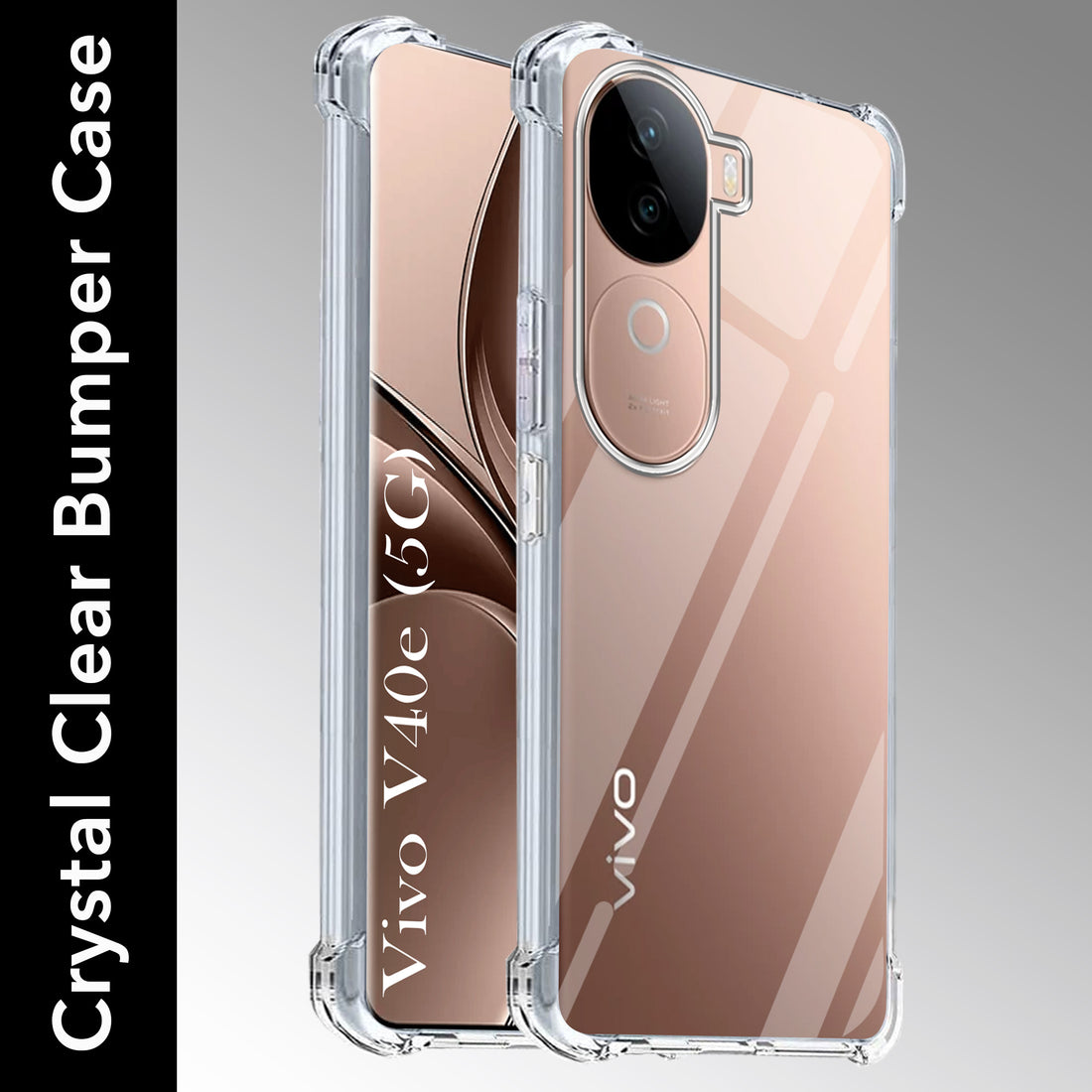 For Vivo V40e Back Cover Shockproof Crystal-Clear (Drop & Camera Protection | Hard Polycarbonate)