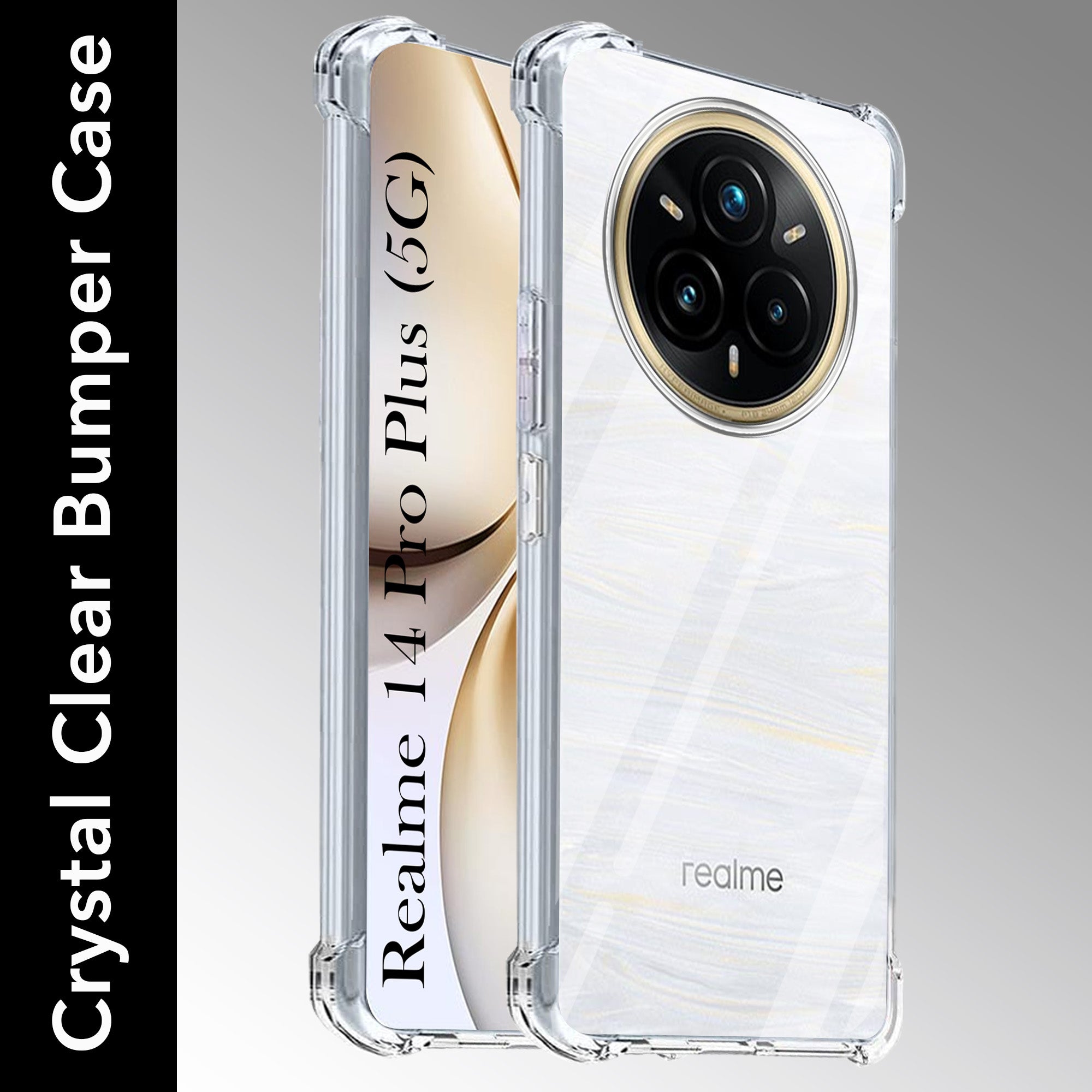 For Realme 14 Pro Plus 5G Shockproof Crystal-Clear Back Cover (Drop & Camera Protection | Hard Polycarbonate)