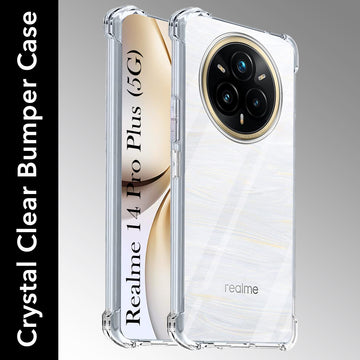 For Realme 14 Pro Plus 5G Shockproof Crystal-Clear Back Cover (Drop & Camera Protection | Hard Polycarbonate)