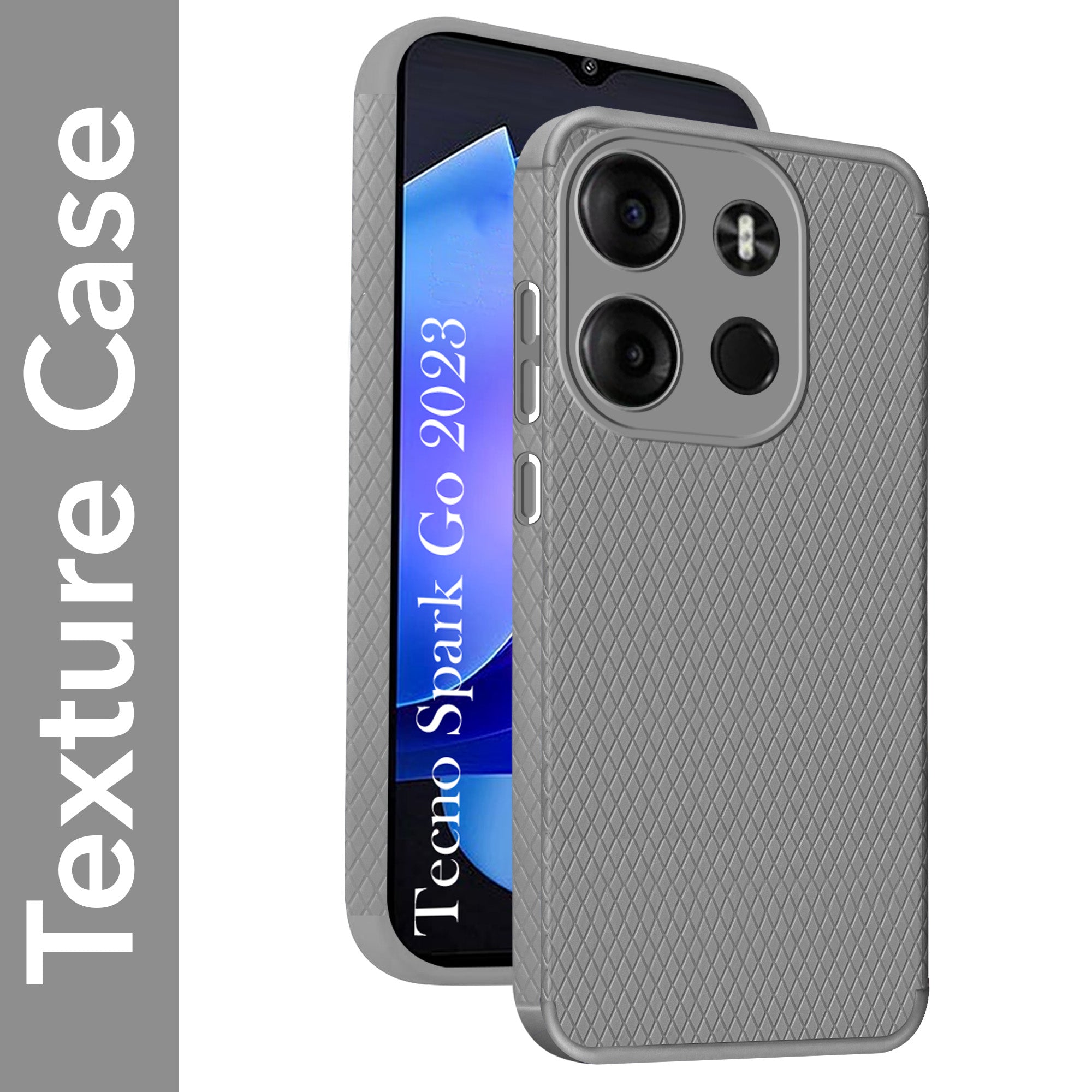 For Tecno Spark Go 2023 Back Cover Case (Liquid Silicone | Side Grip | Camera Protection)