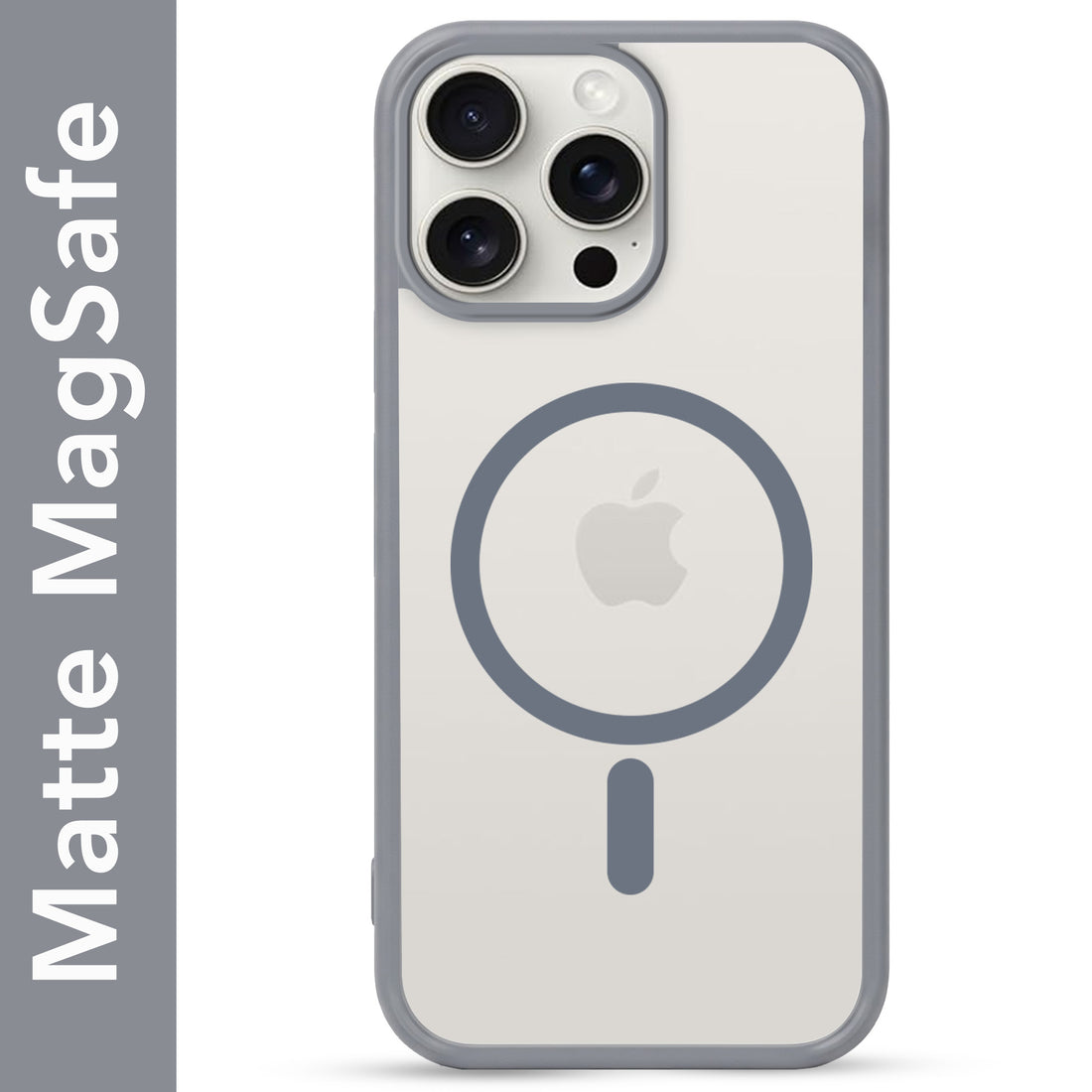 For Apple iPhone 15 Pro Max Matte Finish Back Case Cover (MagSafe Compatible | Translucent Soft Touch | Slim and Unbreakable)