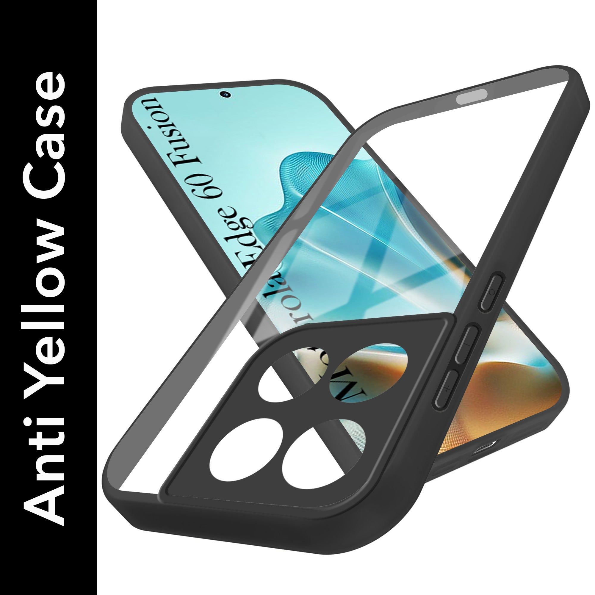 For Motorola Moto Edge 60 Fusion Back Cover Case  (Lifetime Anti Yellow | Anti Scratch | Crystal Clear Shockproof)