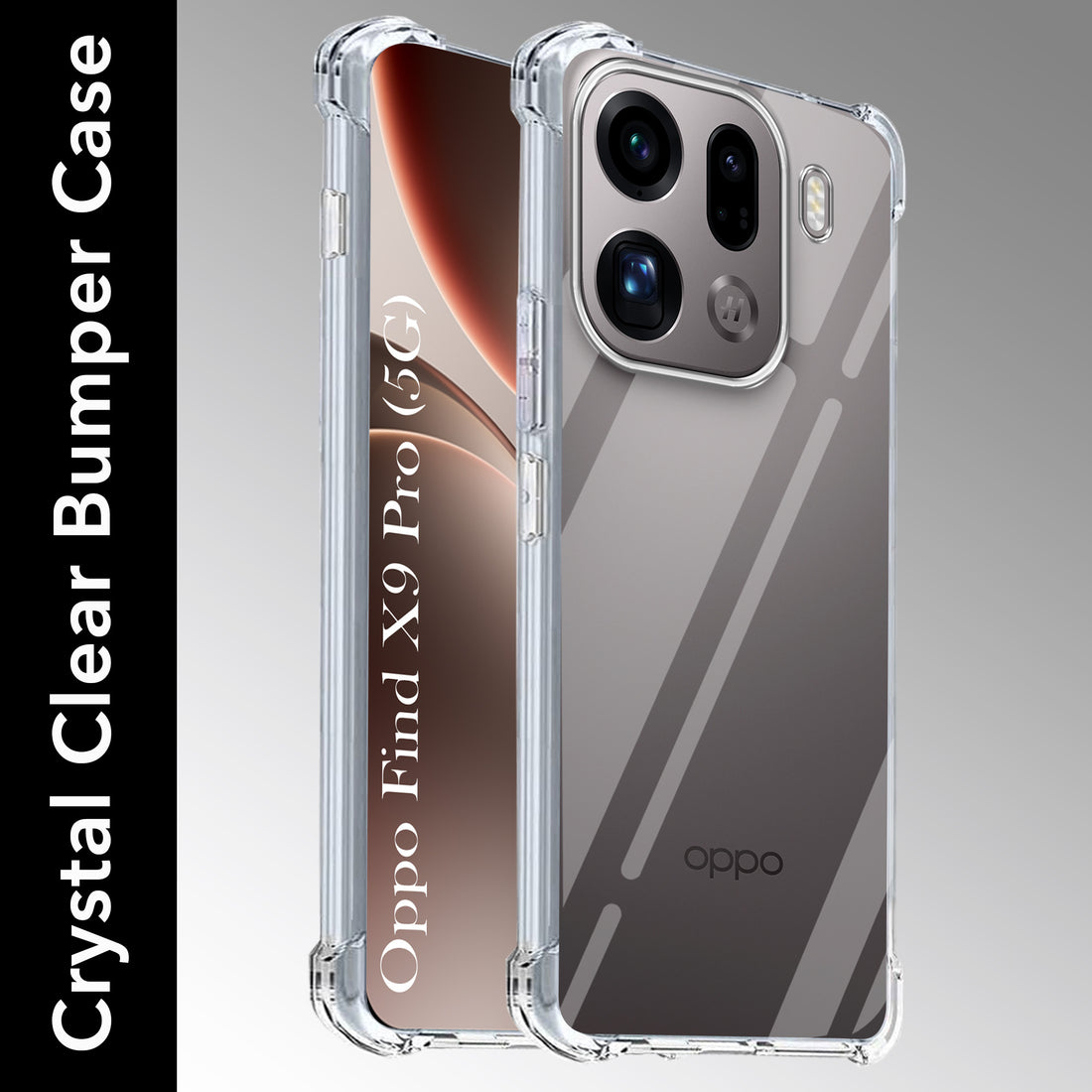 For Oppo Find X9 Pro Back Cover Shockproof Crystal-Clear (Drop & Camera Protection | Hard Polycarbonate)