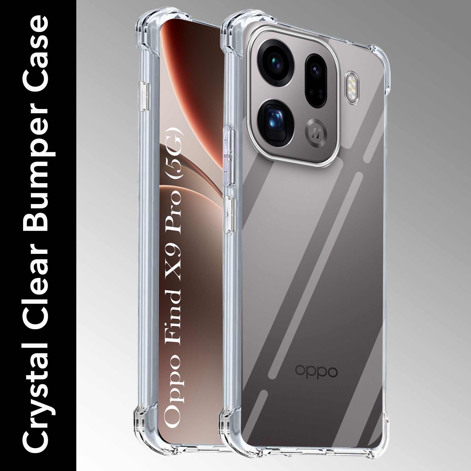 For Oppo Find X9 Pro Back Cover Shockproof Crystal-Clear (Drop & Camera Protection | Hard Polycarbonate)