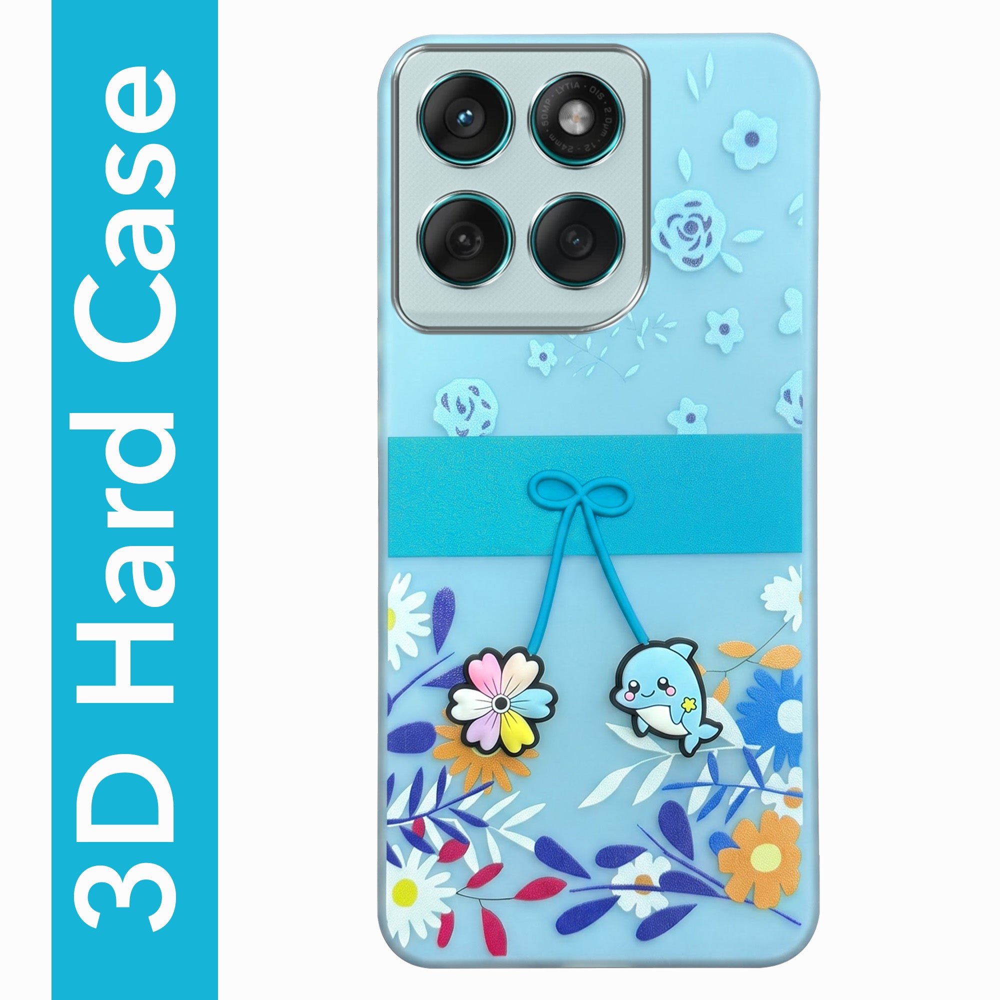 For Motorola Moto Edge 60 Fusion Back Cover Case (3D Cute Cartoons | Hard Back Side Soft | Matte Premium Finish | HD Printing)