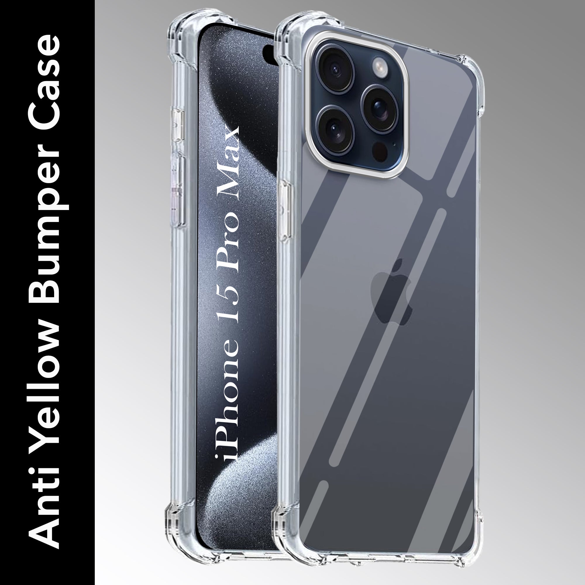 For Apple iPhone 15 Pro Max Back Cover (Shockproof Crystal Clear Case |  Drop & Camera Protection | Hard Polycarbonate)