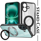 For Apple iPhone 16 Back Cover Case (Kick Stand Ring Holder | Life time Anti Yellow | Camera Protection)