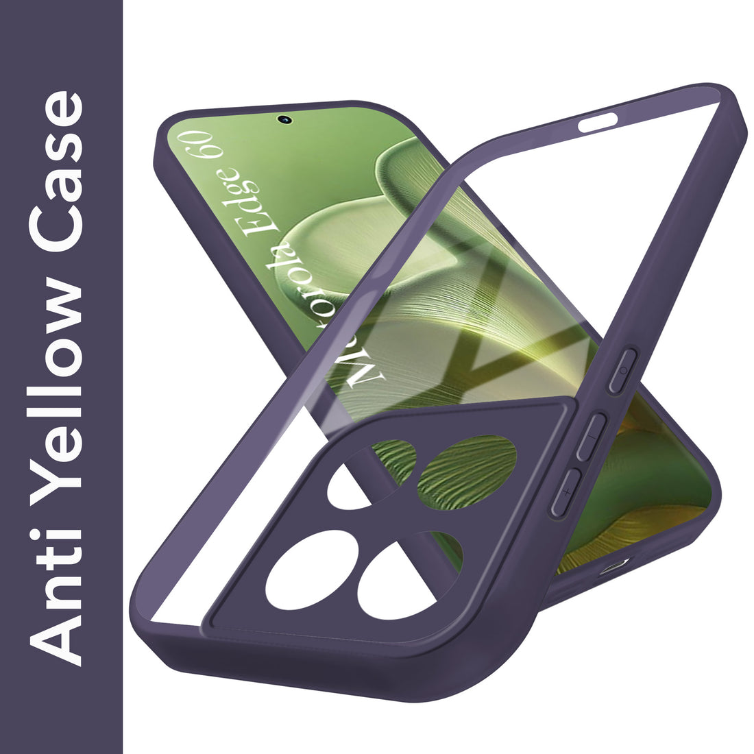 For Motorola Moto Edge 60 Back Cover Case (Lifetime Anti Yellow | Anti Scratch | Crystal Clear Shockproof)